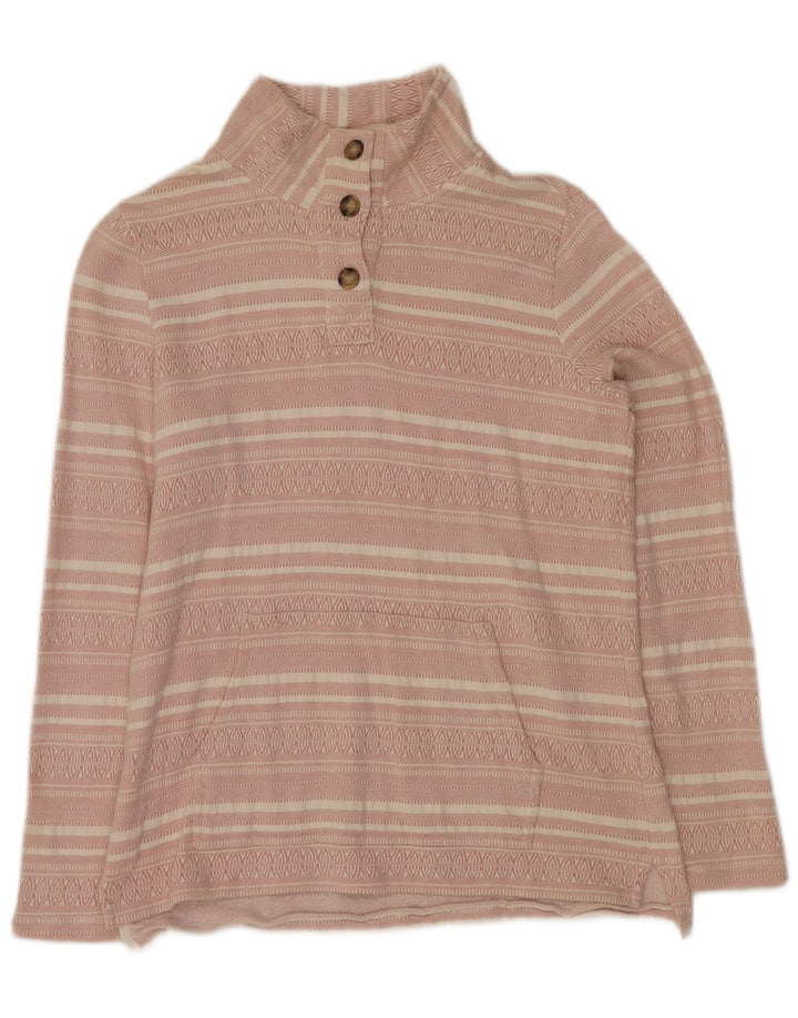 FAT FACE Womens Oversized Sweatshirt Jumper UK 8 Small Pink Striped