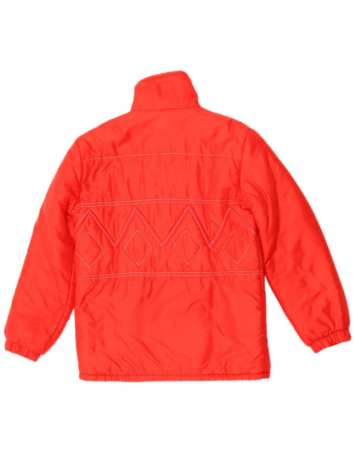 Vintage Mens Padded Jacket UK 36 Small Red Geometric