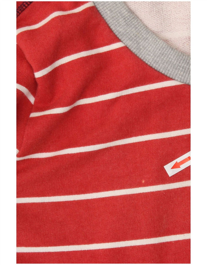 Timberland Womens Oversized Sweatshirt Jumper UK 10 Small Red Striped