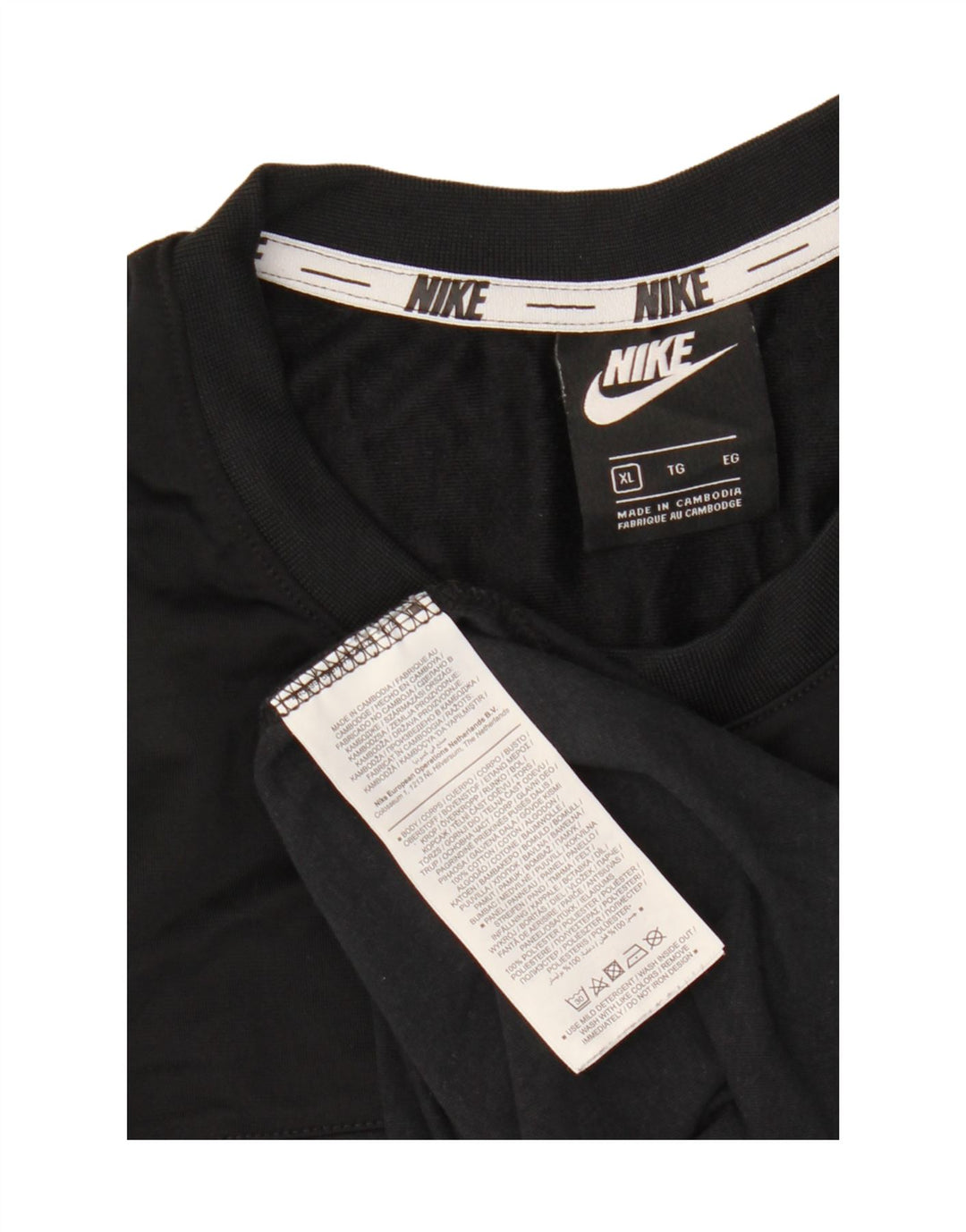 Nike Mens Graphic T-Shirt Top XL Black Cotton