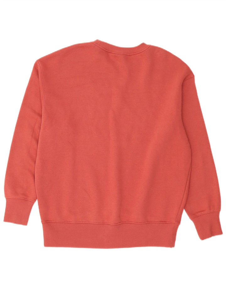 Nike Womens Graphic Oversized Sweatshirt Jumper UK 6 XS Red Cotton