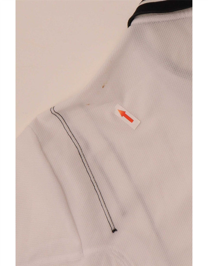 AUSTRALIAN L'ALPINA Mens Zip Neck Polo Shirt IT 50 Medium White Polyester