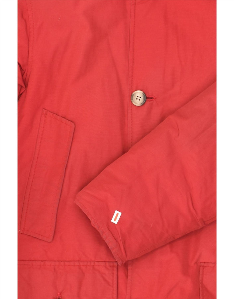 WOOLRICH Mens Hooded Padded Coat UK 34 XS Red Cotton | Vintage Woolrich | Thrift | Second-Hand Woolrich | Used Clothing | Messina Hembry 