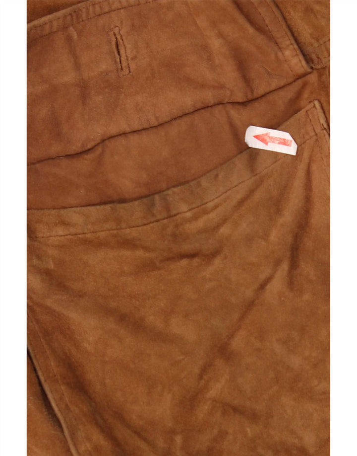Vintage Mens Suede Bomber Jacket UK 42 XL Brown Leather