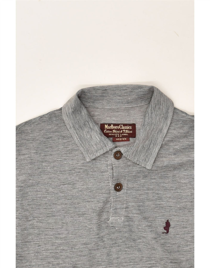 MARLBORO CLASSICS Mens Polo Shirt Medium Grey | Vintage Marlboro Classics | Thrift | Second-Hand Marlboro Classics | Used Clothing | Messina Hembry 