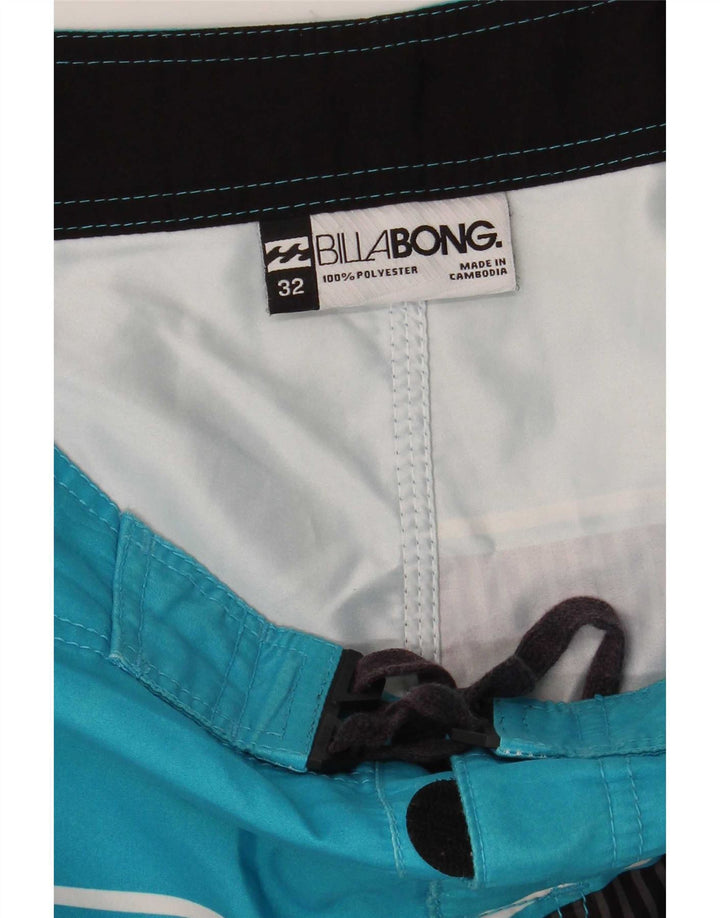 Billabong Mens Graphic Swimming Shorts Medium  Blue Colourblock Polyester