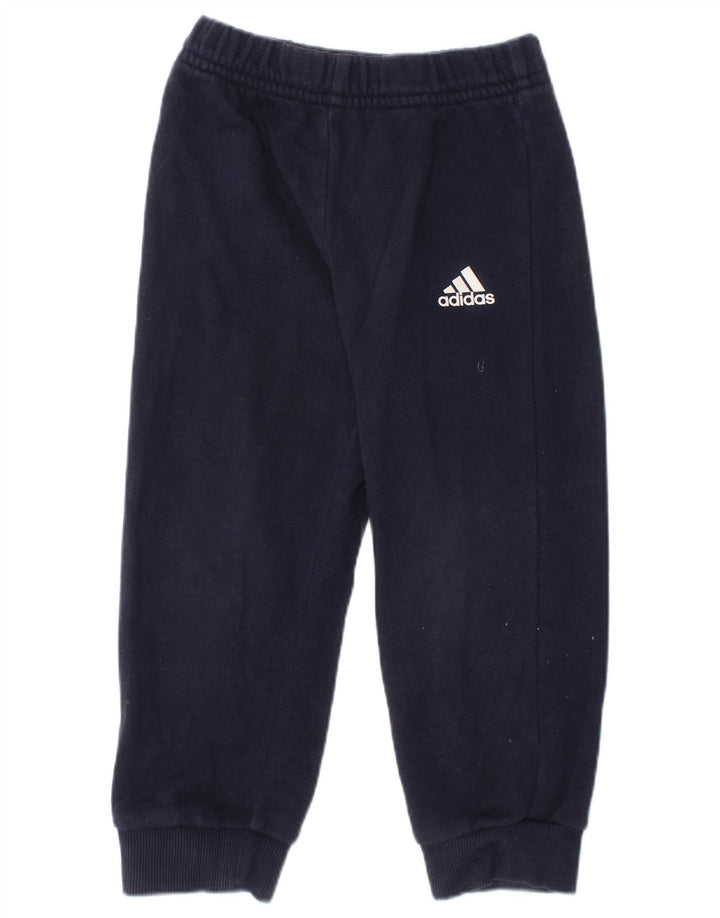 ADIDAS Baby Boys Joggers Tracksuit Trousers 18-24 Months Navy Blue Cotton