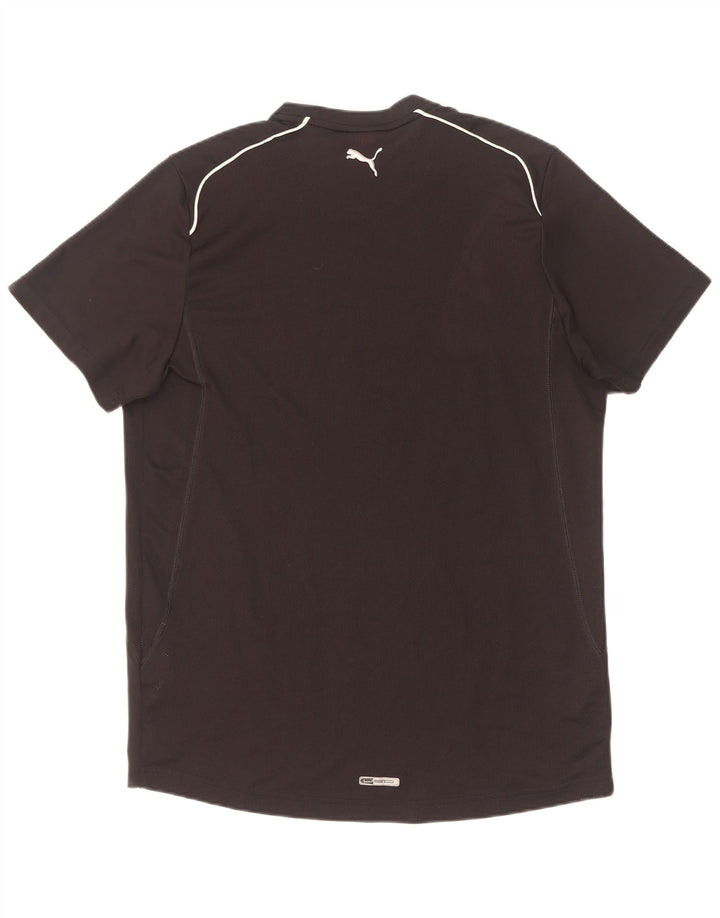 Puma Mens Graphic T-Shirt Top Large Black Polyester