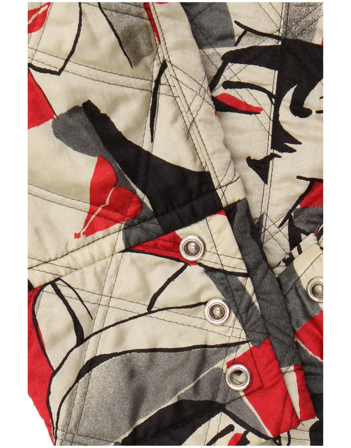 Apriori Womens Graphic Bomber Jacket UK 14 Large Multicoloured Acetate