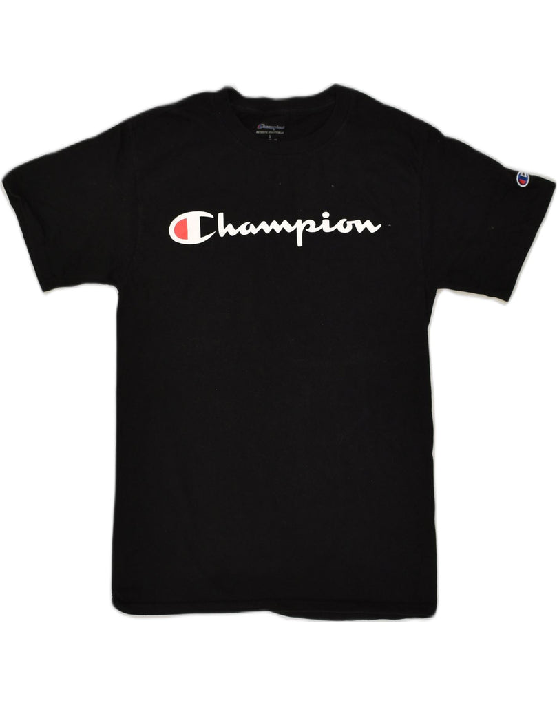 CHAMPION Mens Graphic T-Shirt Top Small Black | Vintage Champion | Thrift | Second-Hand Champion | Used Clothing | Messina Hembry 