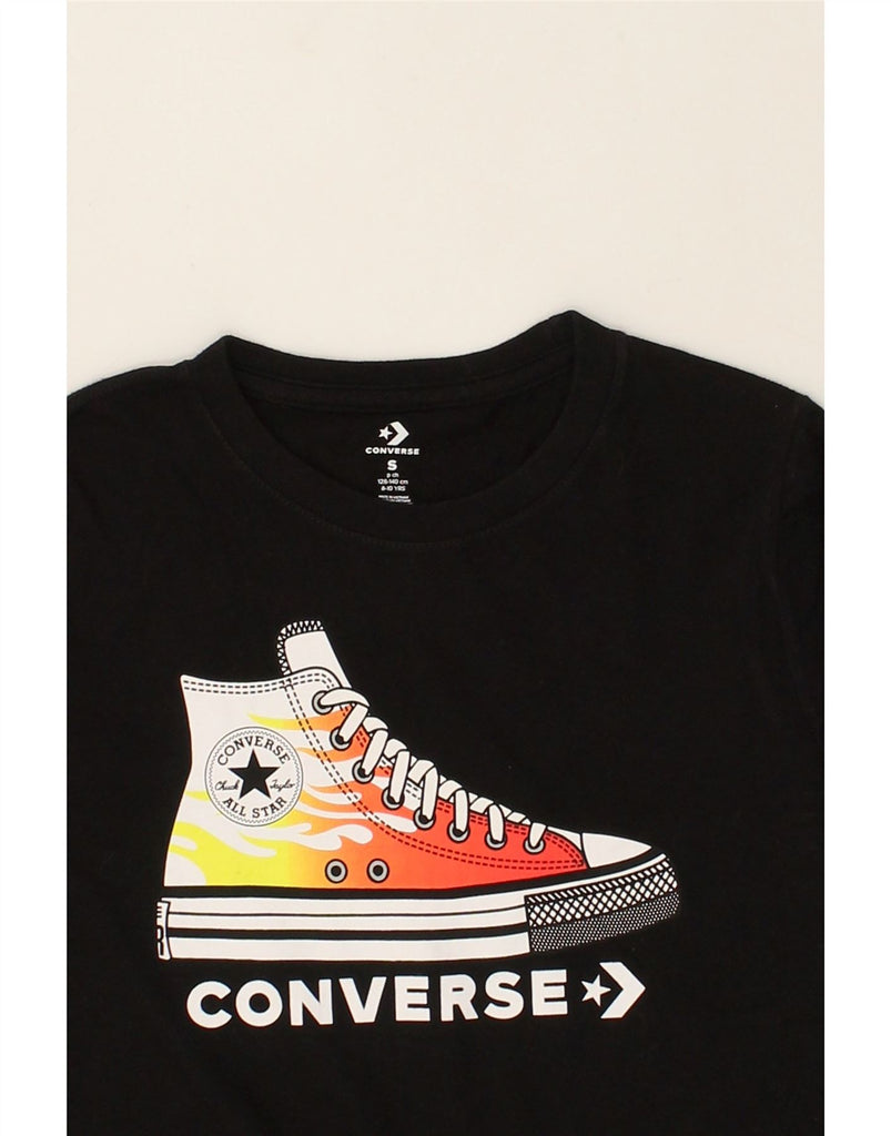 CONVERSE Boys Graphic T-Shirt Top 8-9 Years Small  Black | Vintage Converse | Thrift | Second-Hand Converse | Used Clothing | Messina Hembry 