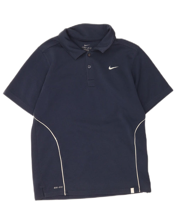 Nike Boys Dri Fit Polo Shirt 10-11 Years Medium Navy Blue
