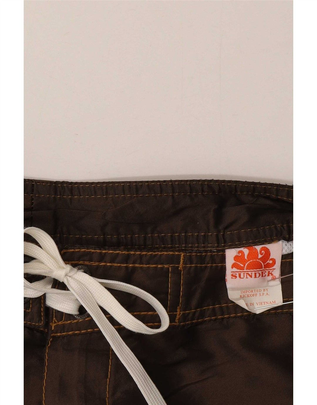 Sundek Mens Swimming Shorts Medium Brown Polyester