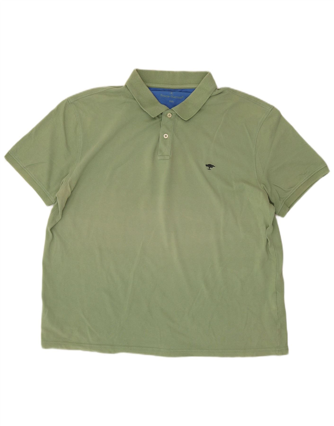 Fynch Hatton Mens Polo Shirt 2XL Green Cotton