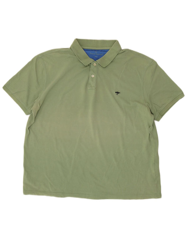 Fynch Hatton Mens Polo Shirt 2XL Green Cotton