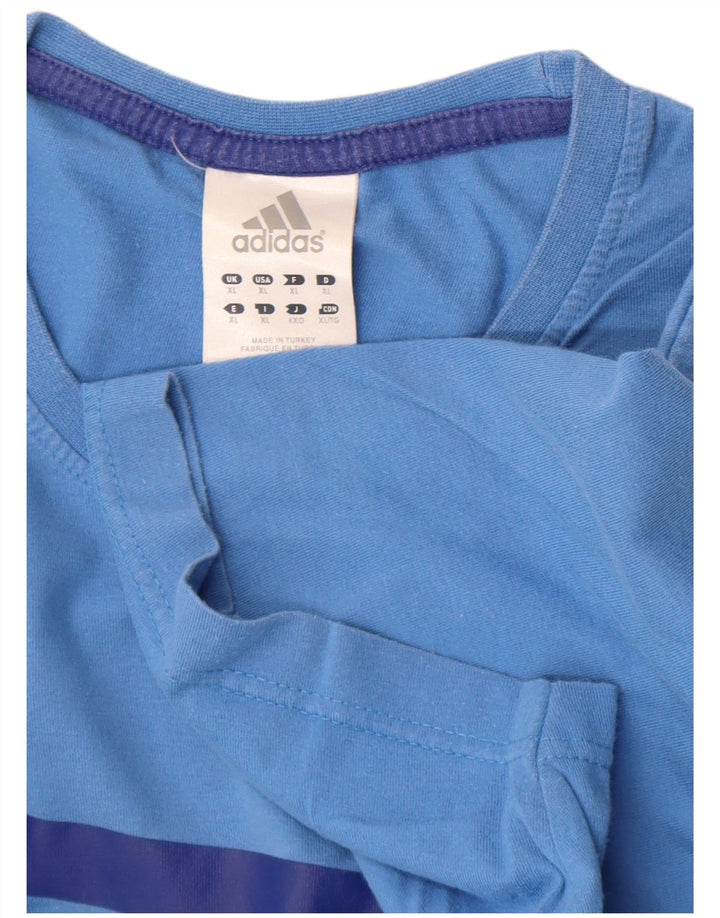 Adidas Mens Graphic T-Shirt Top XL Blue