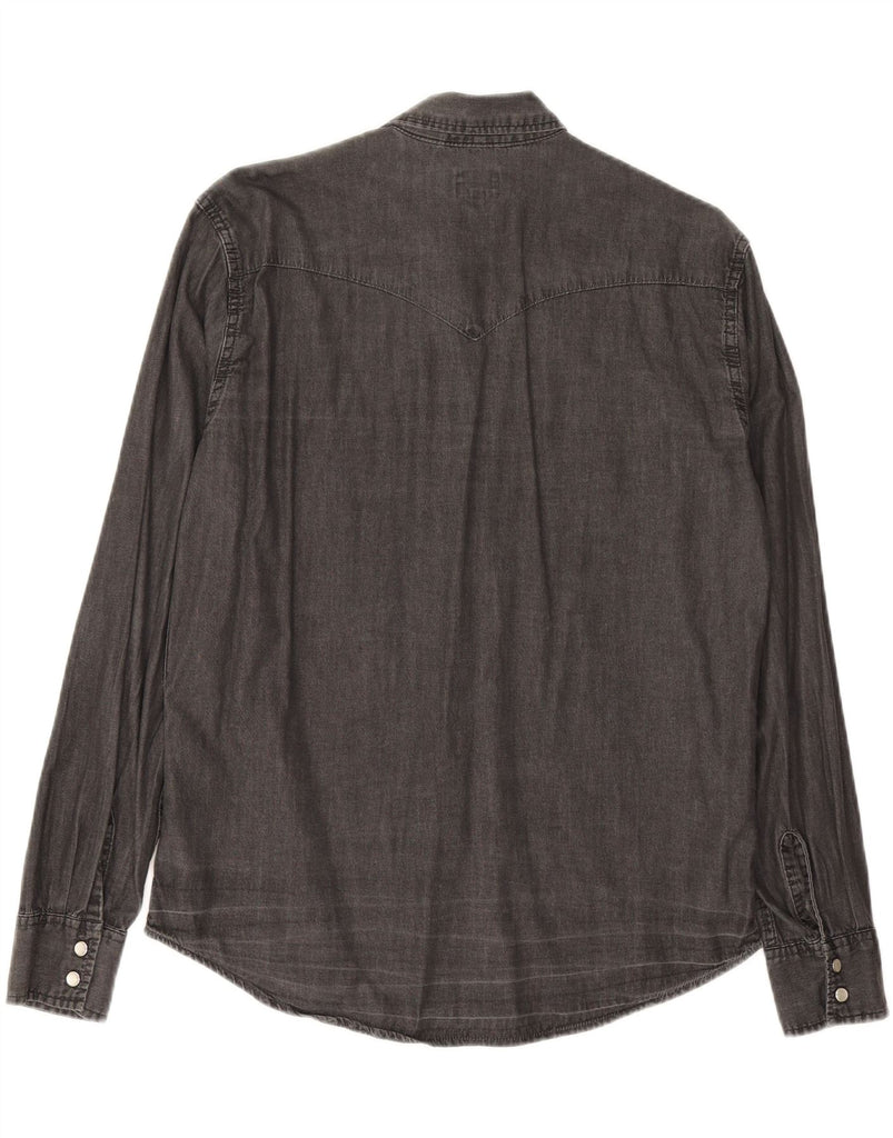 LEVI'S Mens Denim Shirt Medium Grey Cotton Vintage Levi's and Second-Hand Levi's from Messina Hembry 