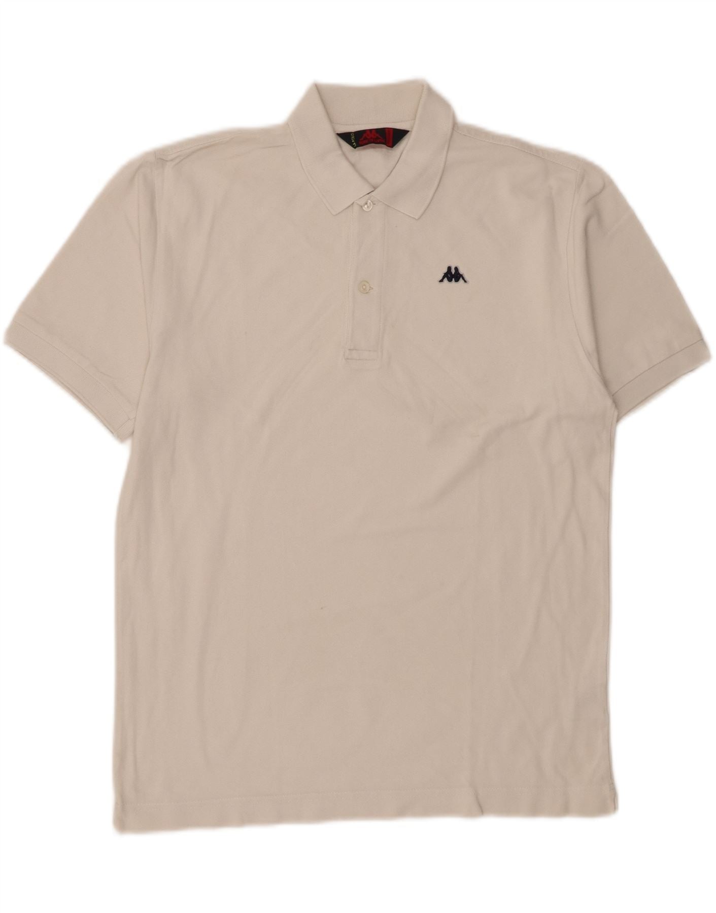 ROBE DI KAPPA Mens Polo Shirt Medium Off White Cotton