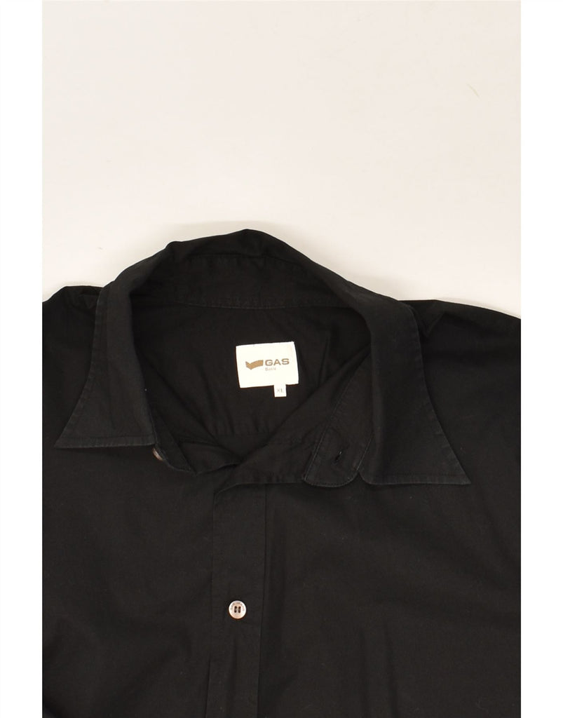 GAS Mens Shirt XL Black Cotton | Vintage Gas | Thrift | Second-Hand Gas | Used Clothing | Messina Hembry 