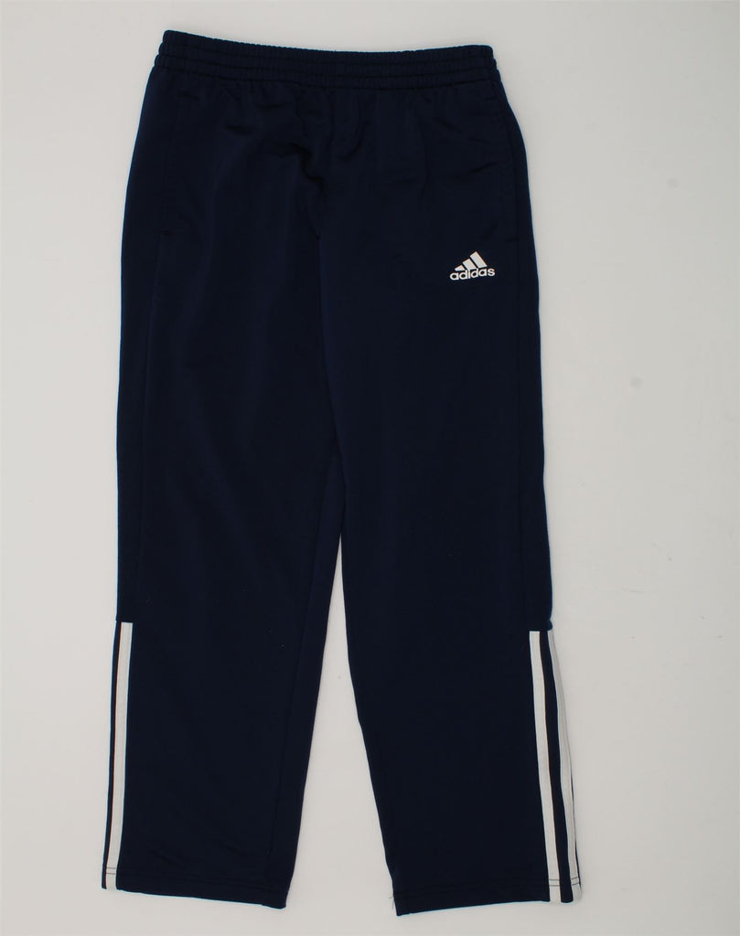 ADIDAS Boys Tracksuit Trousers 11-12 Years Navy Blue Polyester | Vintage Adidas | Thrift | Second-Hand Adidas | Used Clothing | Messina Hembry 