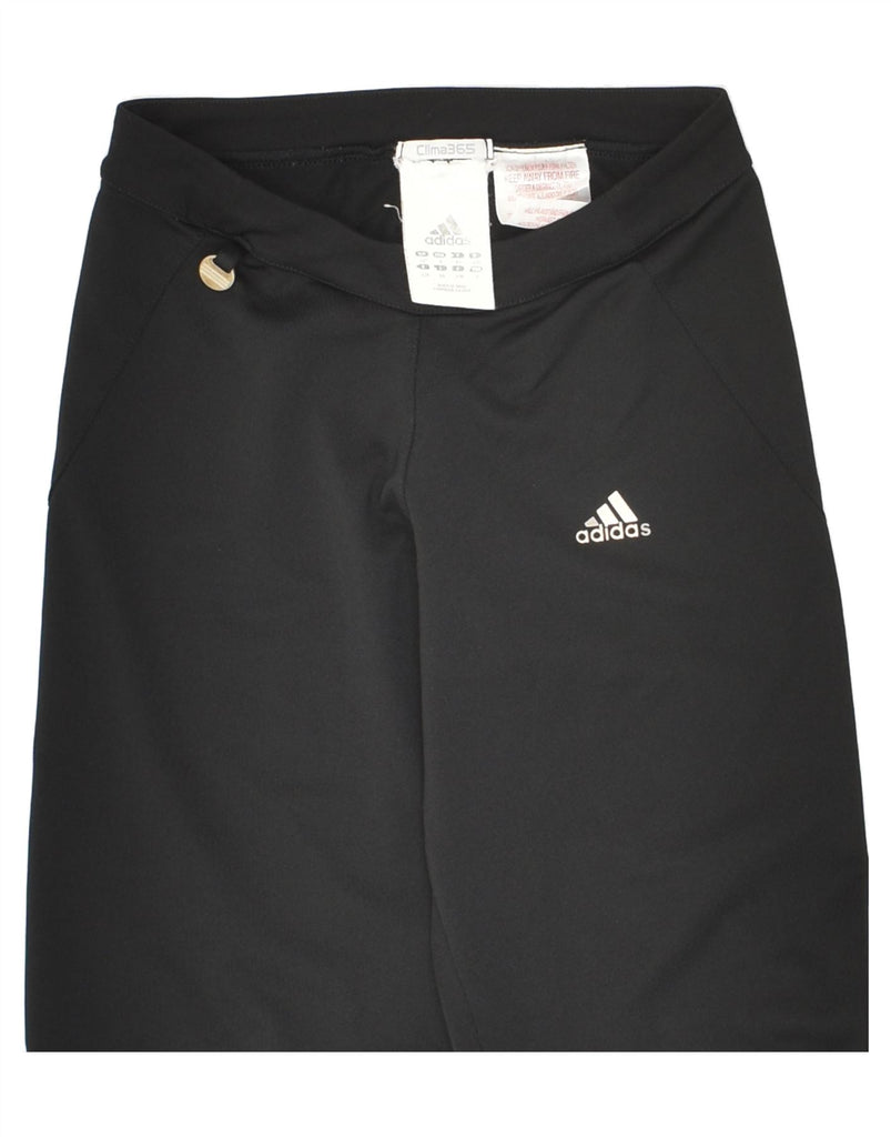 ADIDAS Girls Tracksuit Trousers 7-8 Years Black Polyester | Vintage Adidas | Thrift | Second-Hand Adidas | Used Clothing | Messina Hembry 