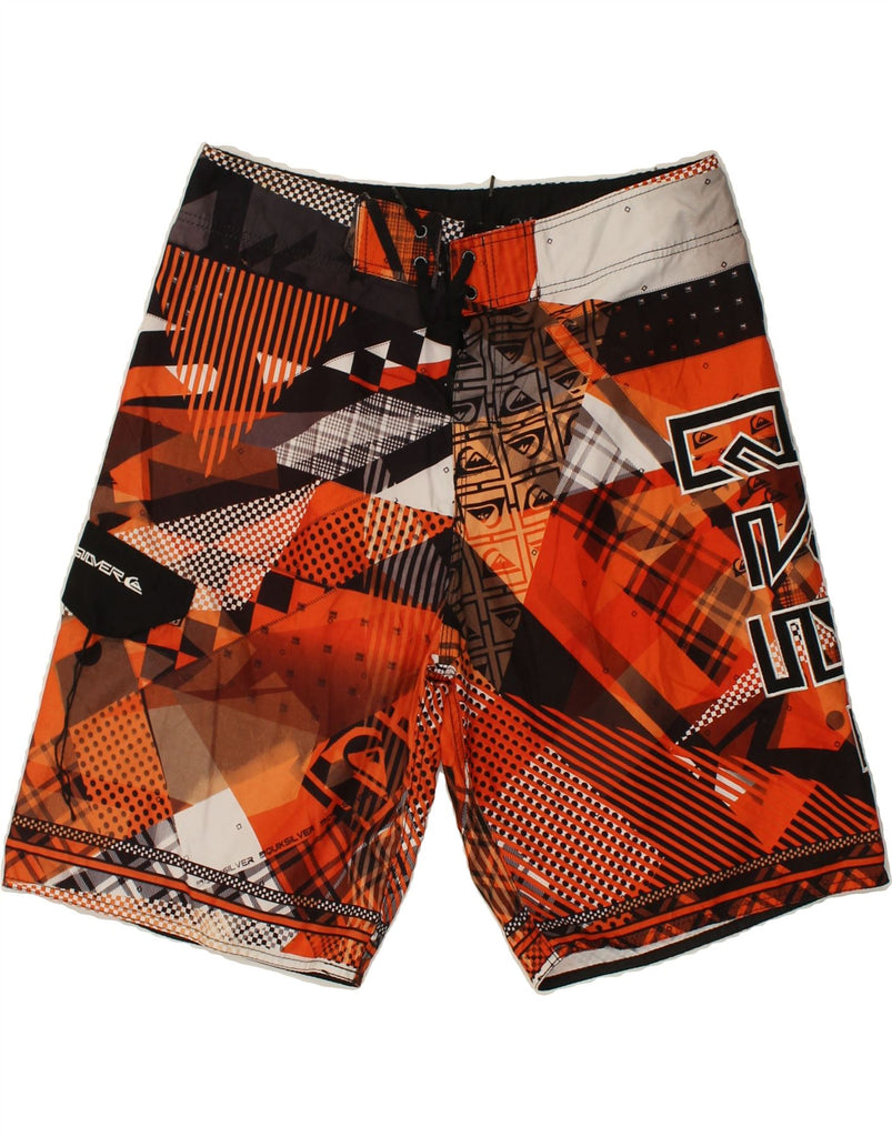 QUIKSILVER Mens Abstract Pattern Swimming Shorts Large Multicoloured | Vintage Quiksilver | Thrift | Second-Hand Quiksilver | Used Clothing | Messina Hembry 