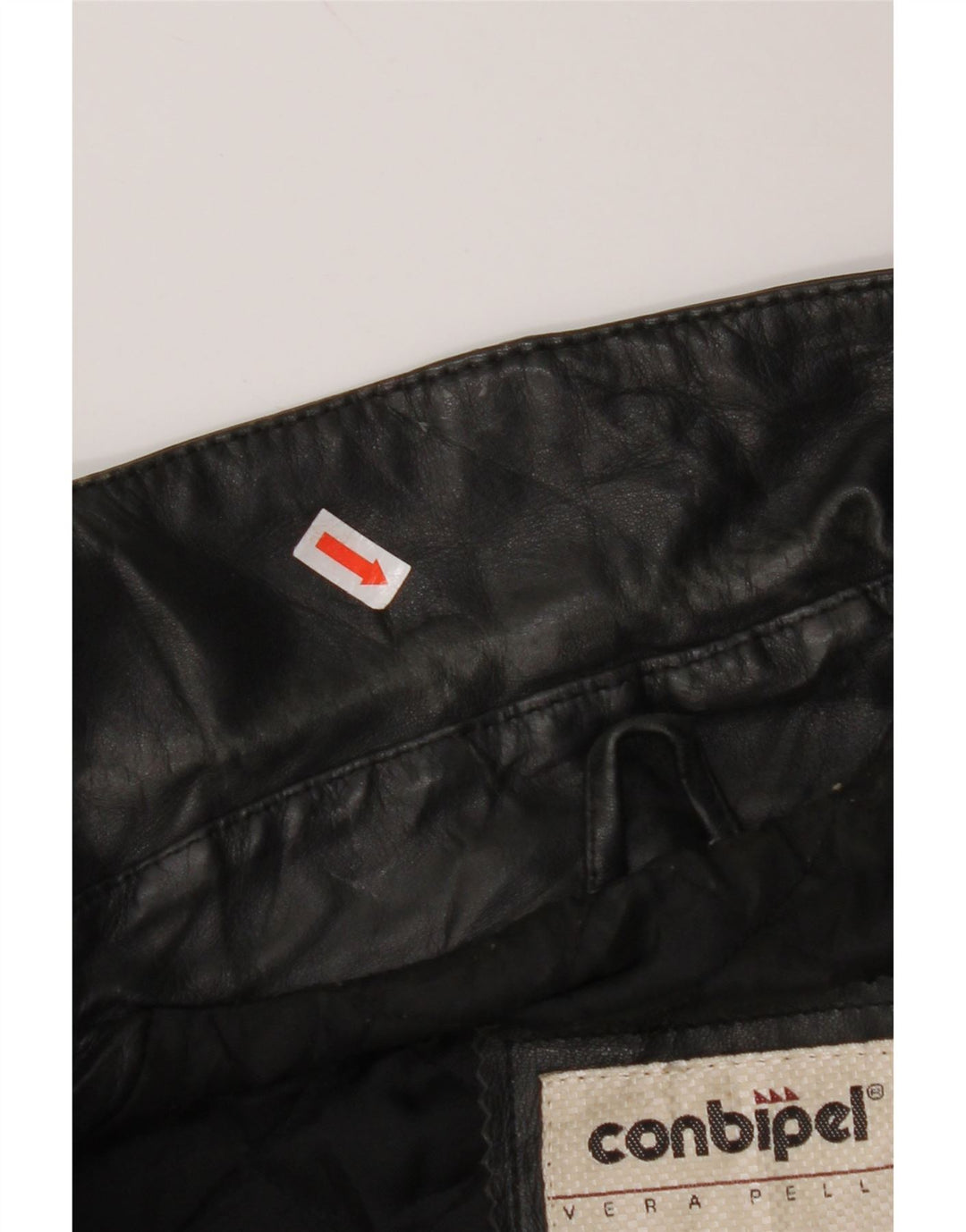 CONBIPEL Mens Leather Jacket IT 44 XS Black Leather