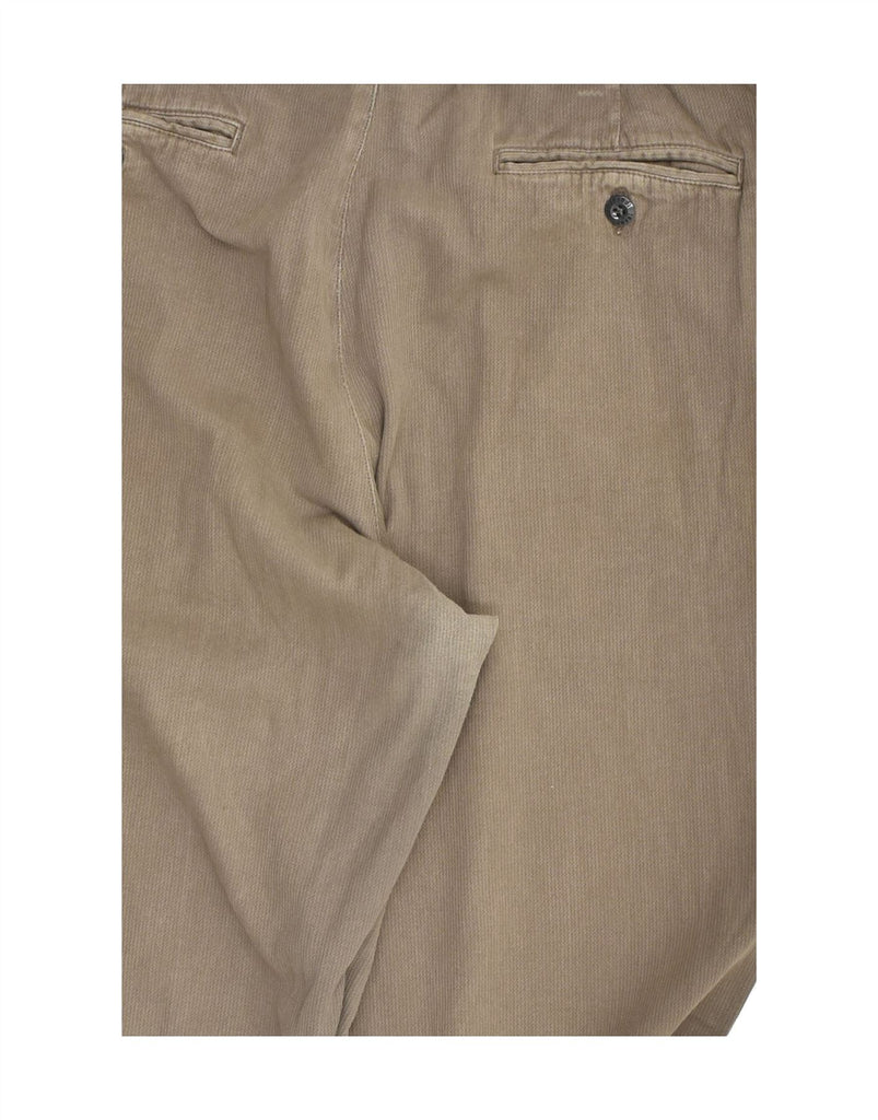 TRUSSARDI Mens Straight Chino Trousers IT 52 XL W33 L34 Brown Cotton | Vintage Trussardi | Thrift | Second-Hand Trussardi | Used Clothing | Messina Hembry 