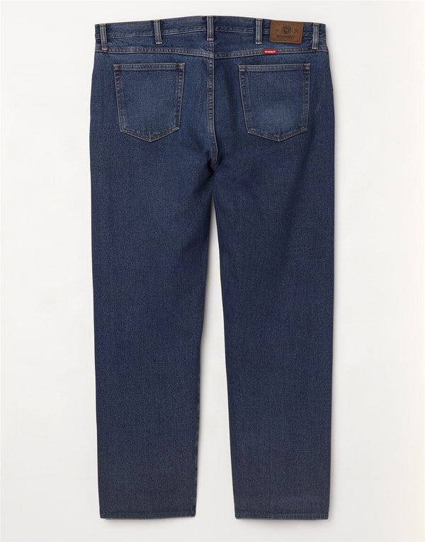 Wrangler Mens Straight Jeans W40 L30 Blue Cotton