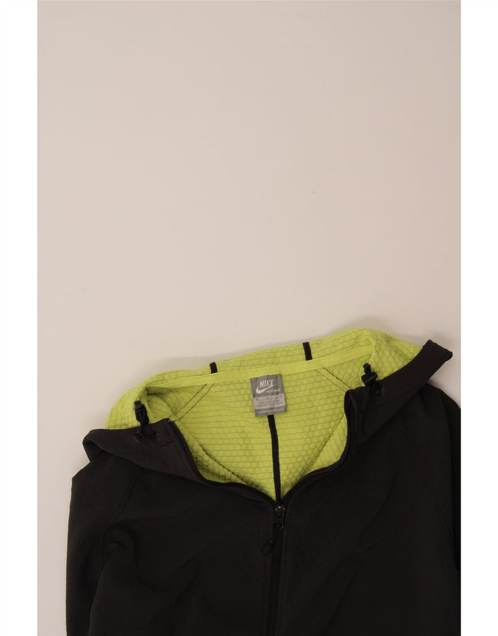 NIKE Womens Zip Hoodie Sweater UK 14 Medium Grey Polyester Vintage Nike and Second-Hand Nike from Messina Hembry 