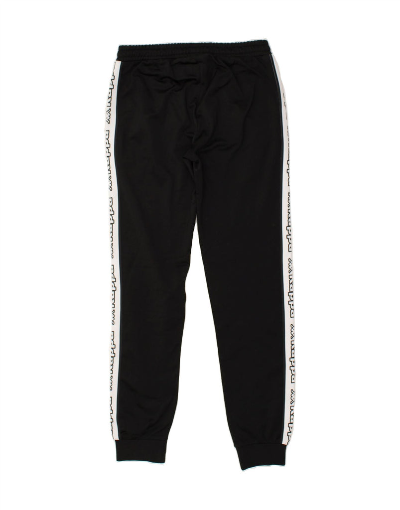 KAPPA Mens Graphic Tracksuit Trousers Joggers Medium Black Polyester | Vintage Kappa | Thrift | Second-Hand Kappa | Used Clothing | Messina Hembry 