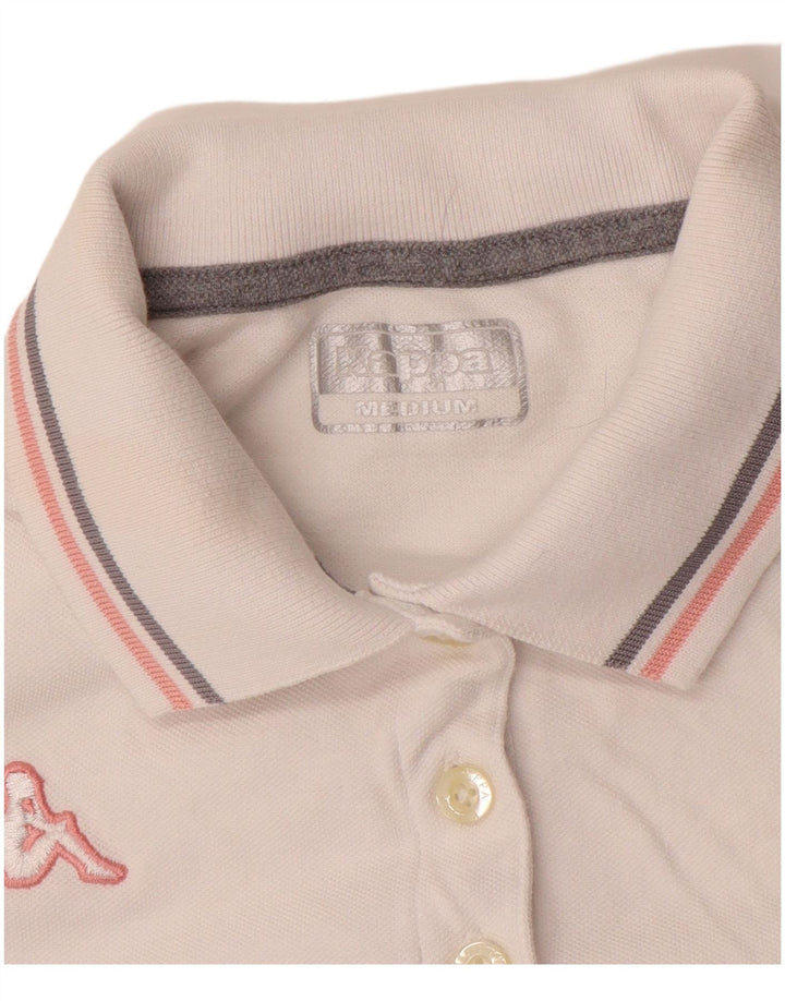 KAPPA Womens Polo Shirt UK 12 Medium White