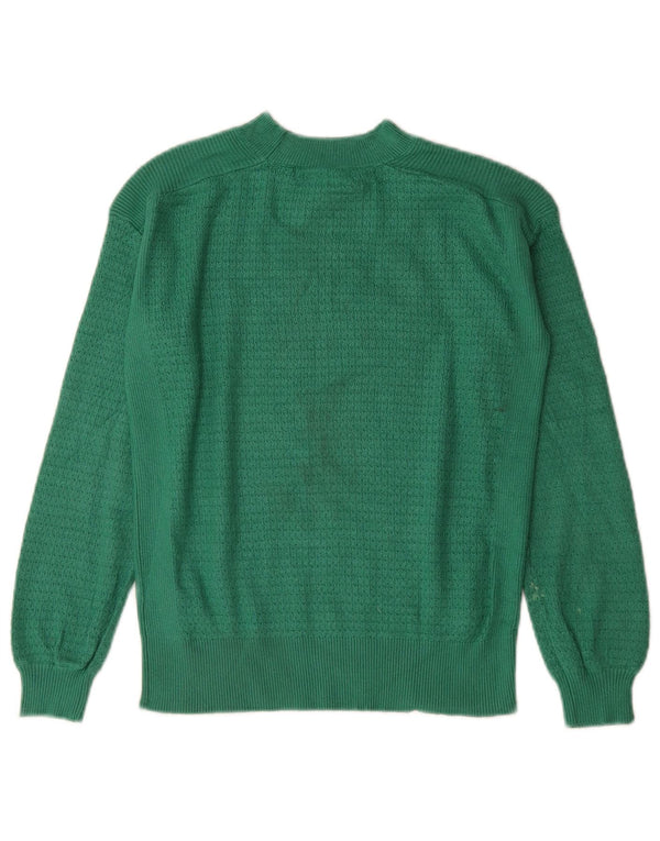 Marks & Spencer Womens Oversized Turtle Neck Jumper Sweater UK 6 XS Green