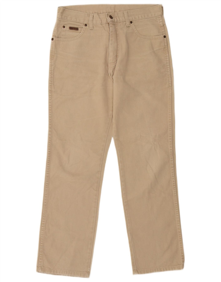 Wrangler Mens Straight Casual Trousers W30 L29 Beige