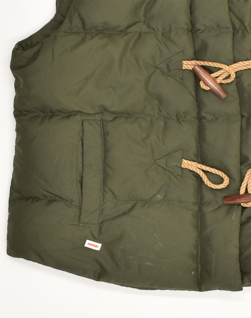 J. CREW Womens Duffle Padded Gilet UK 14 Medium Khaki Polyester | Vintage J. Crew | Thrift | Second-Hand J. Crew | Used Clothing | Messina Hembry 