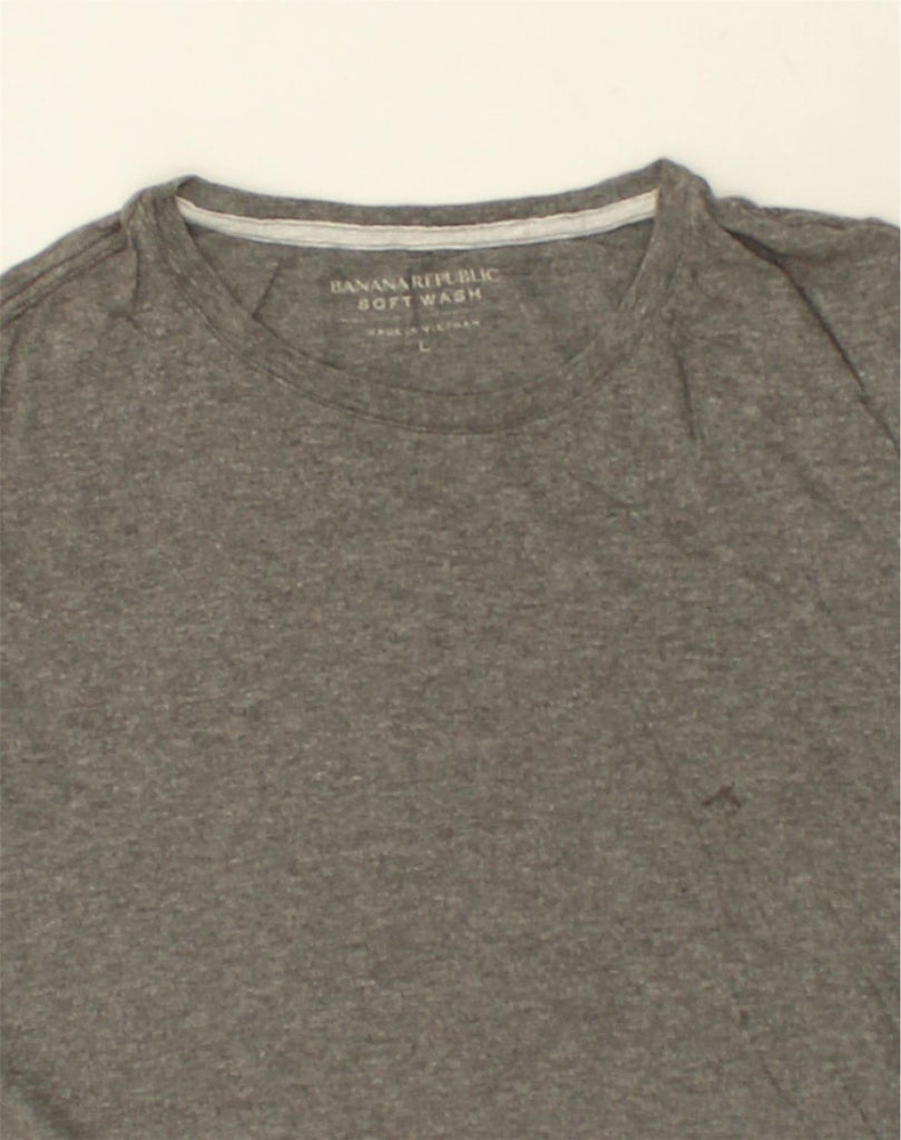 BANANA REPUBLIC Mens T-Shirt Top Large Grey Cotton | Vintage Banana Republic | Thrift | Second-Hand Banana Republic | Used Clothing | Messina Hembry 