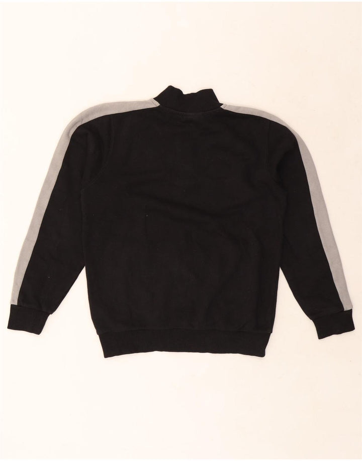 Ellesse Boys Zip Neck Sweatshirt Jumper 12-13 Years Black Colourblock