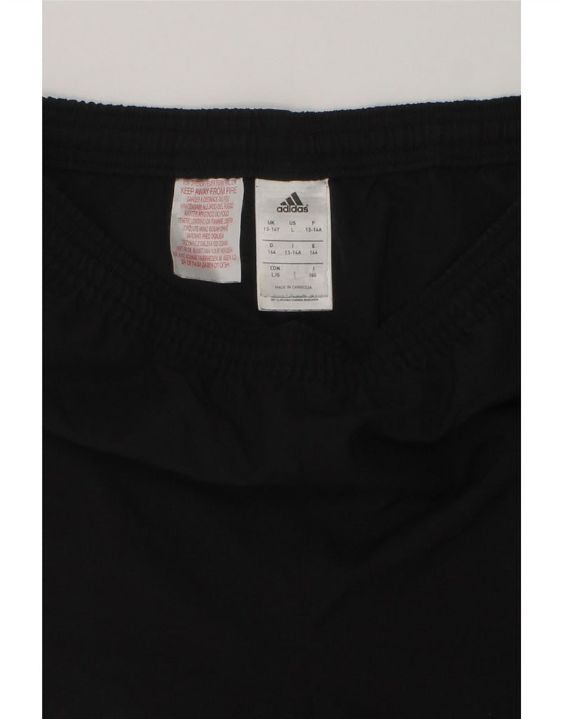 ADIDAS Boys Sport Shorts 13-14 Years Black Polyester | Vintage Adidas | Thrift | Second-Hand Adidas | Used Clothing | Messina Hembry 