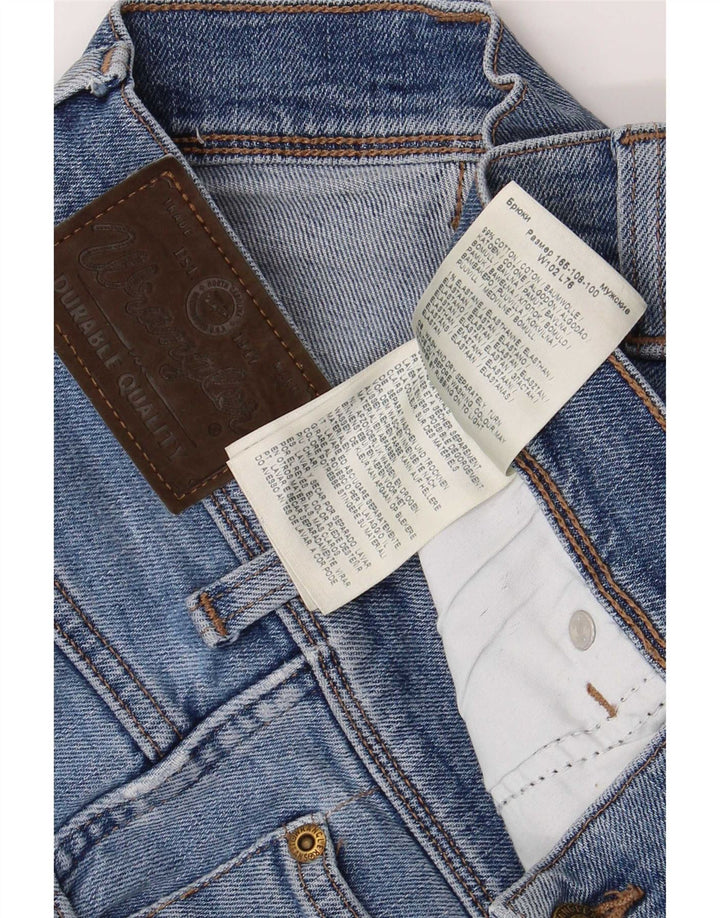 Wrangler Mens Regular Fit Straight Jeans W40 L30 Blue Cotton