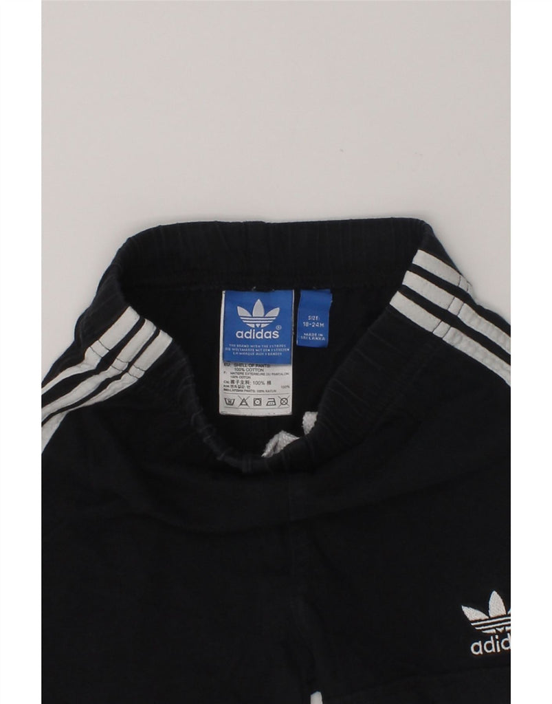 ADIDAS Baby Boys Graphic Sport Shorts 18-24 Months Black Cotton | Vintage Adidas | Thrift | Second-Hand Adidas | Used Clothing | Messina Hembry 
