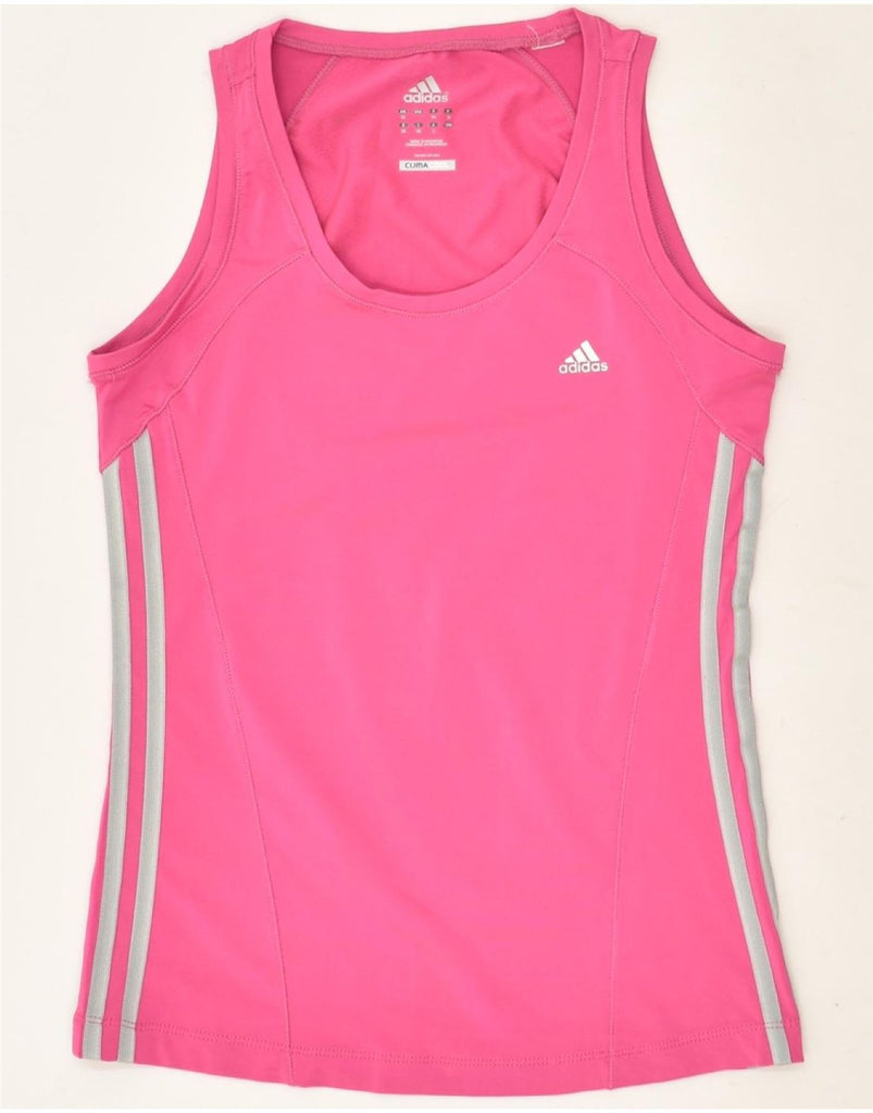 ADIDAS Womens Climacool Vest Top UK 12 Medium Pink Polyester | Vintage Adidas | Thrift | Second-Hand Adidas | Used Clothing | Messina Hembry 