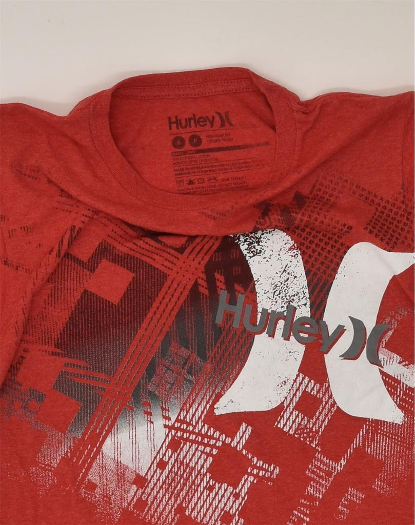 HURLEY Mens Graphic T-Shirt Top Small Red Cotton | Vintage Hurley | Thrift | Second-Hand Hurley | Used Clothing | Messina Hembry 