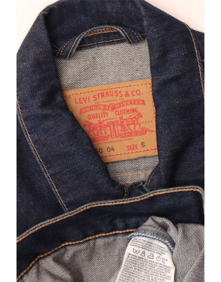 Levi's Mens Denim Jacket UK 36 Small Navy Blue Cotton