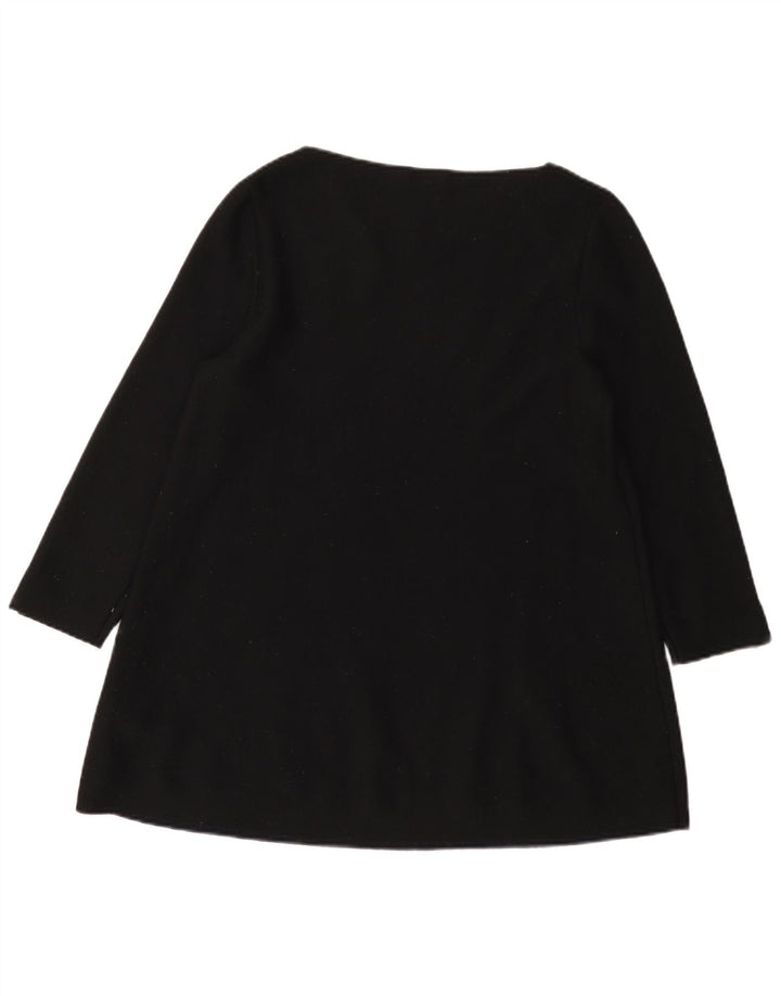 Cos Womens 3/4 Sleeve Tunic Top UK 14 Medium Black Wool