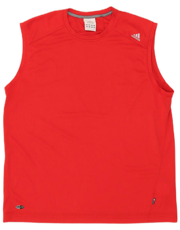 Adidas Womens Climalite Vest Top UK 18 XL Red Polyester