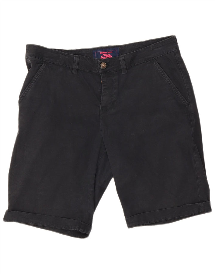 Superdry Womens Chino Shorts Medium W30 Navy Blue Cotton