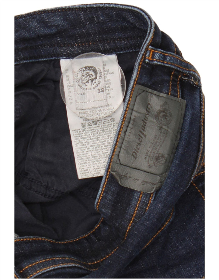 Diesel Mens Slim Jeans W38 L31 Navy Blue Cotton