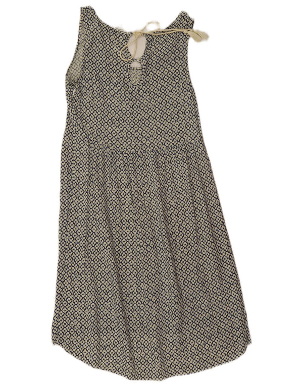 Fat Face Womens Sleeveless A-Line Dress UK 8 Small Off White Floral