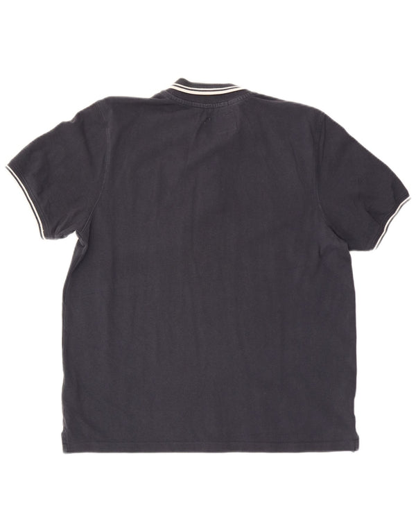 Jack Wills Mens Classic Fit Polo Shirt Large Navy Blue Cotton