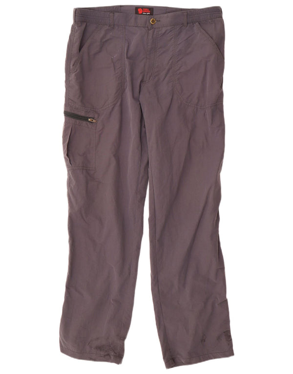 Fjall Raven Mens Straight Cargo Trousers IT 50 Large W34 L33 Grey Nylon